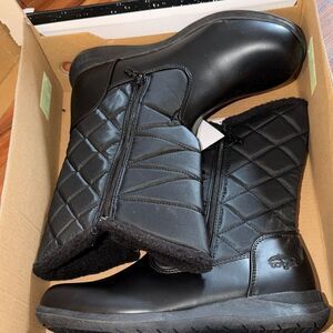 totes Black Quilted Winter Boots